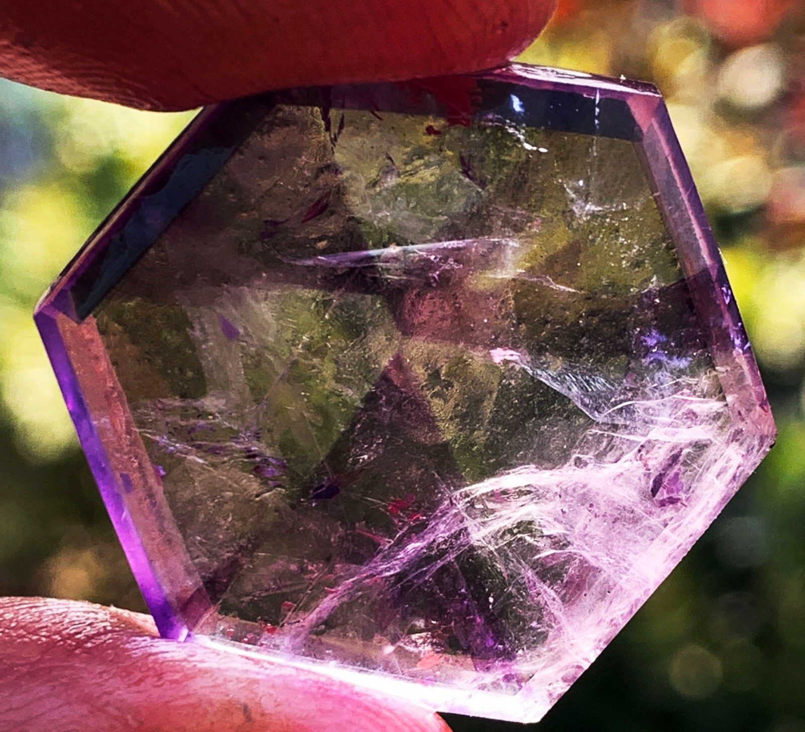 43CT WOW! Boutique Natural Trapiche Star Super Seven Amethyst Specimen ie2949