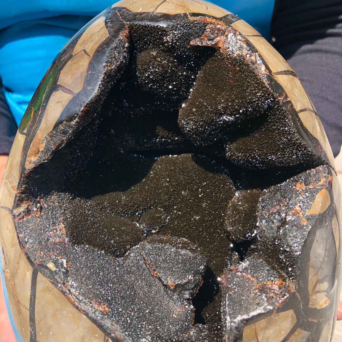 8070G Natural Turtle Back Stone Dragon Crystal Cave Crack Gem Healing 4335