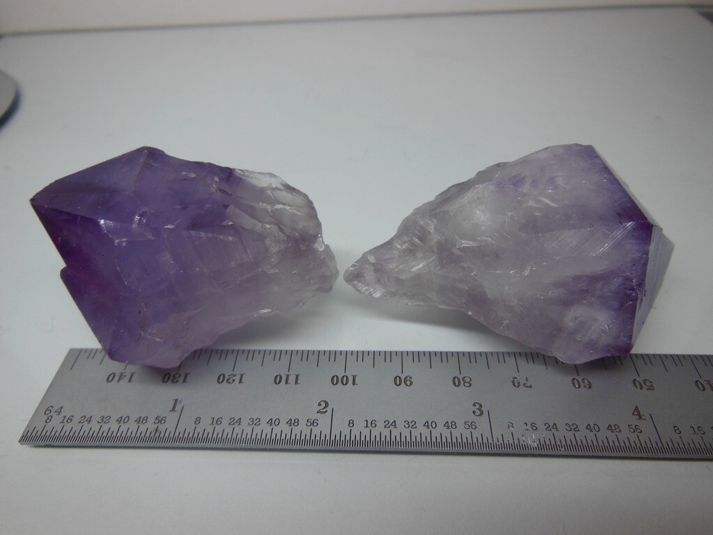 Large Amethyst Points / 2 inch / 4.4 ounces total / The two shown / Details