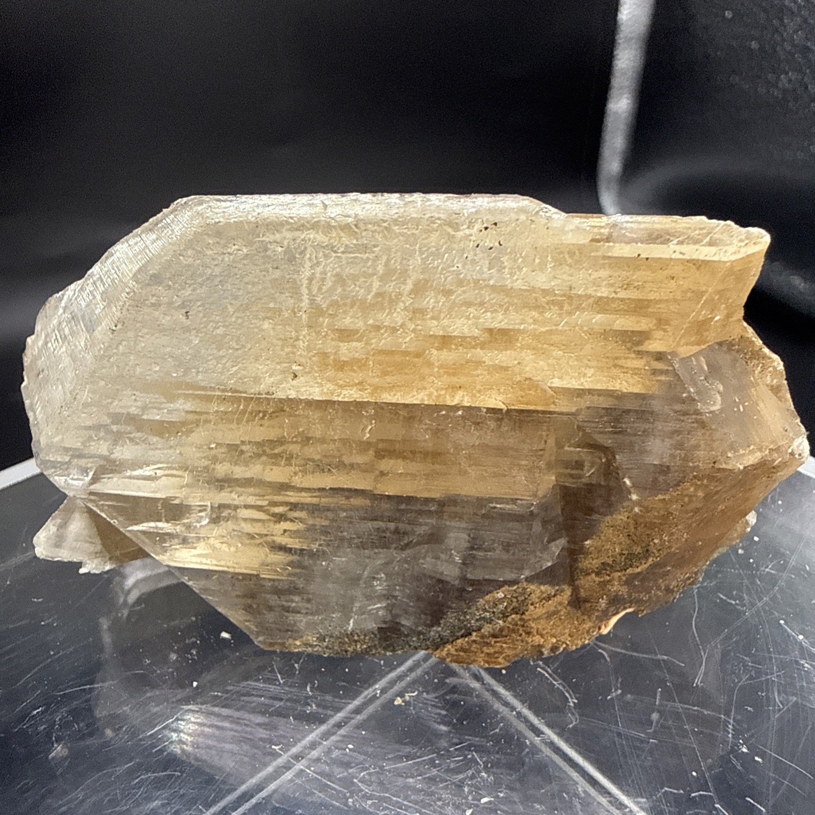 Natural Phantom Selenite W/ Black & Orange Phantoms👀Minerals! Quartz!Collector