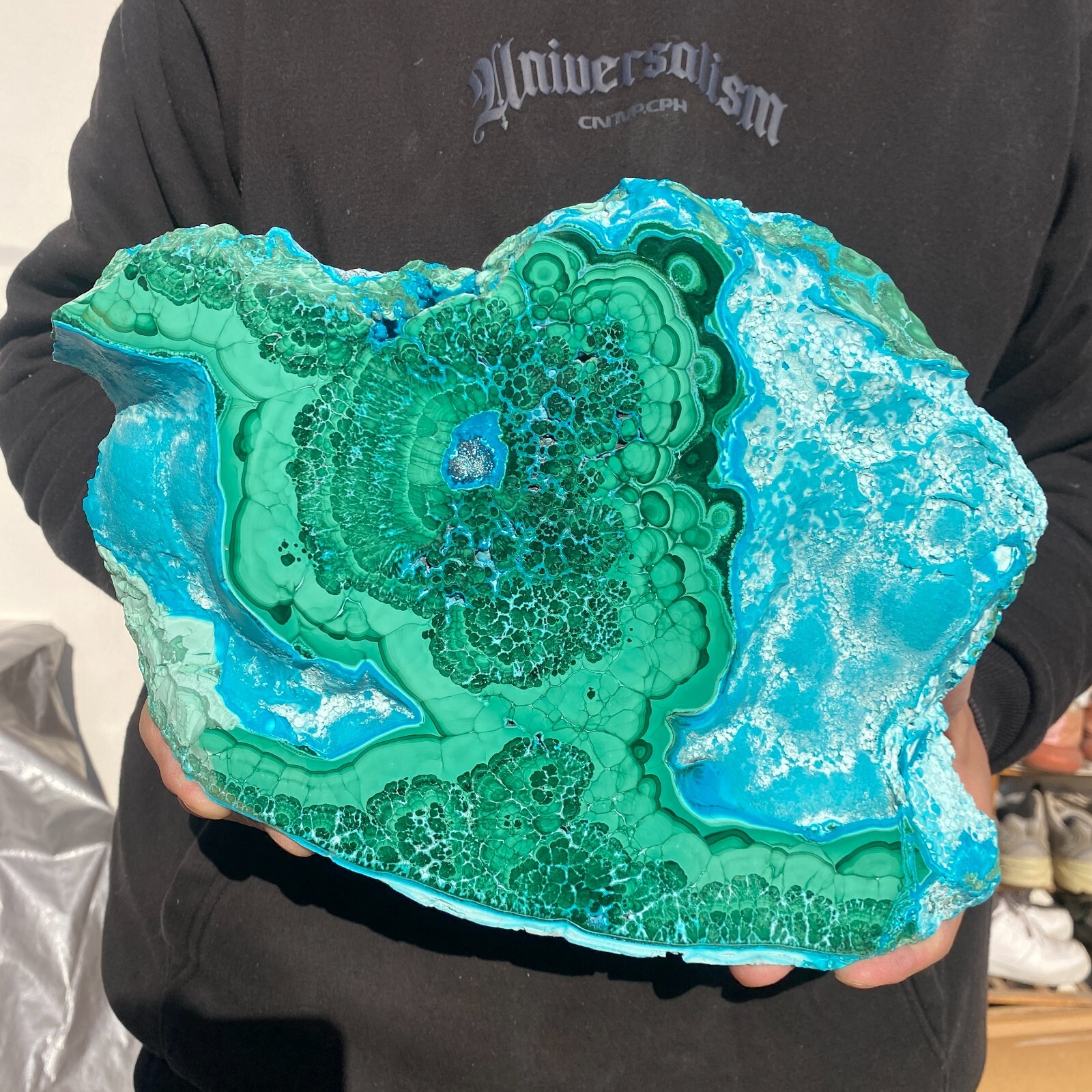 10lb Rare Natural Beautiful Chrysocolla/Malachite Crystal Gem Mineral Specimen