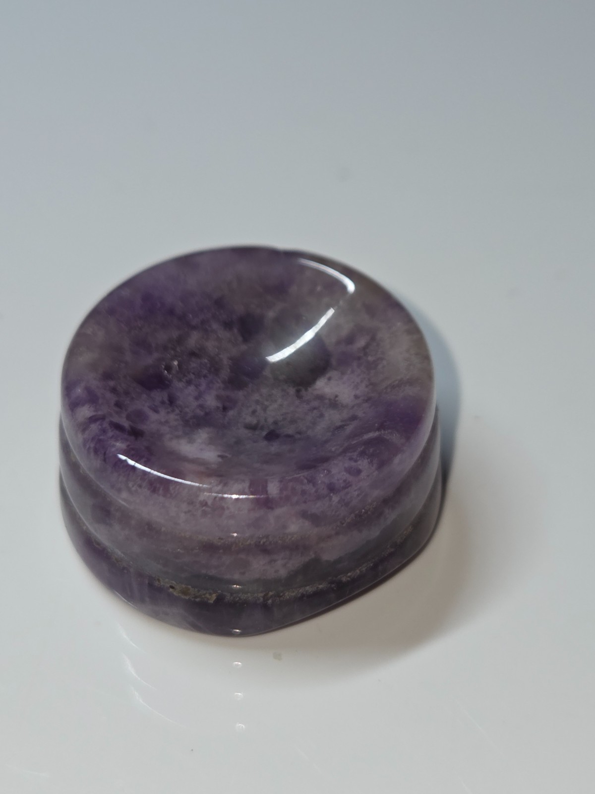 Natural Purple Amethyst Gemstone 27mm wide Sphere Stand