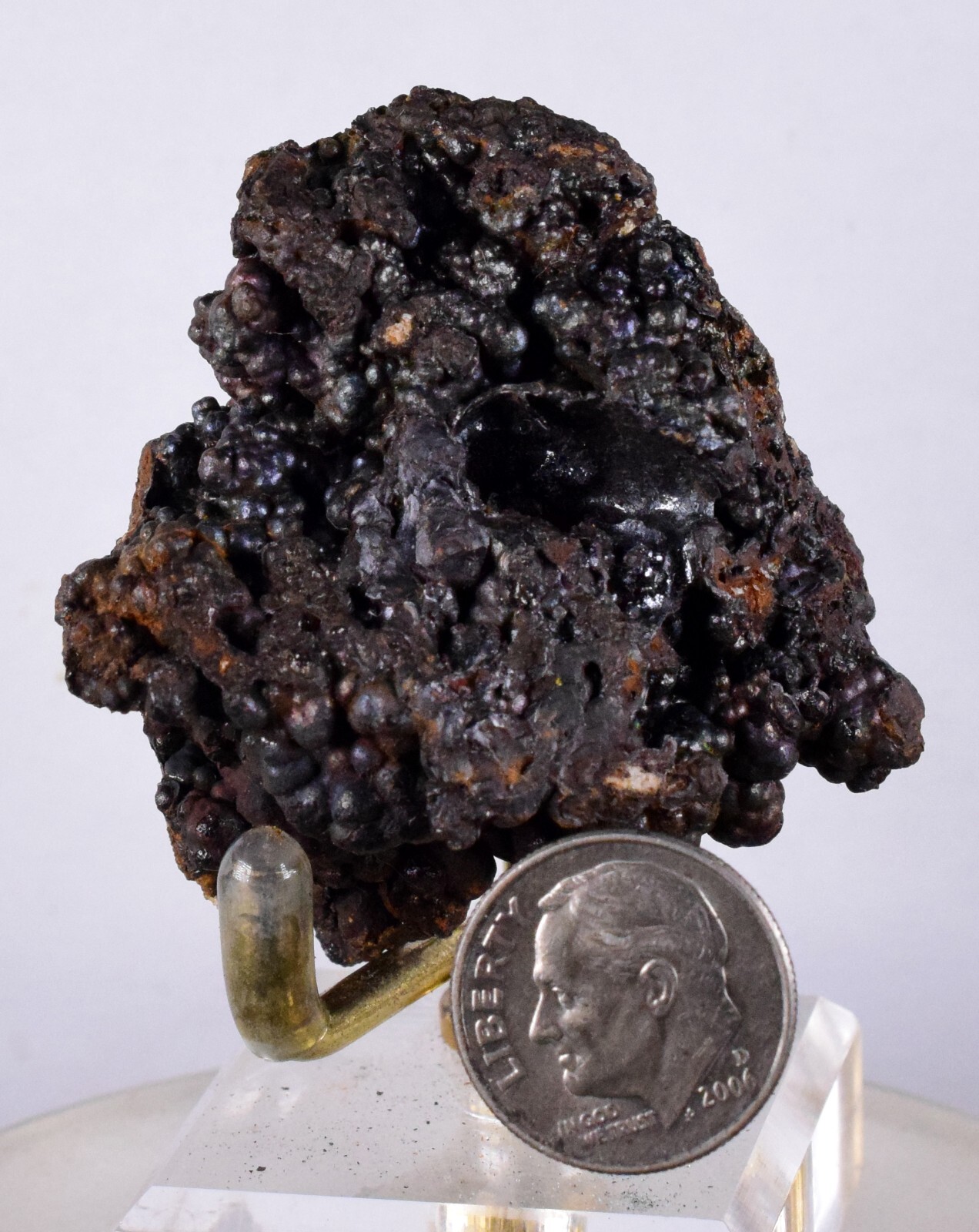 4.3cms GOETHITE BOTRYOIDAL CRYSTALS PERU IRON NEW FIND MINERAL ZB05