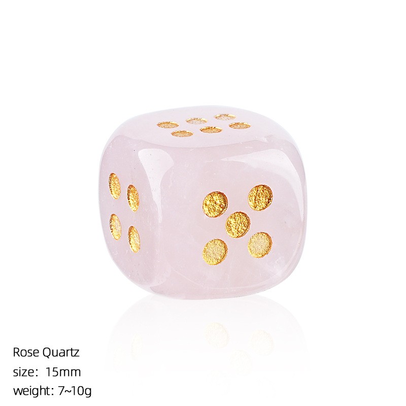 10pcs Mixed Natural Stone Gemstone Dice Table-Top Game Gift Hexahedral Cube