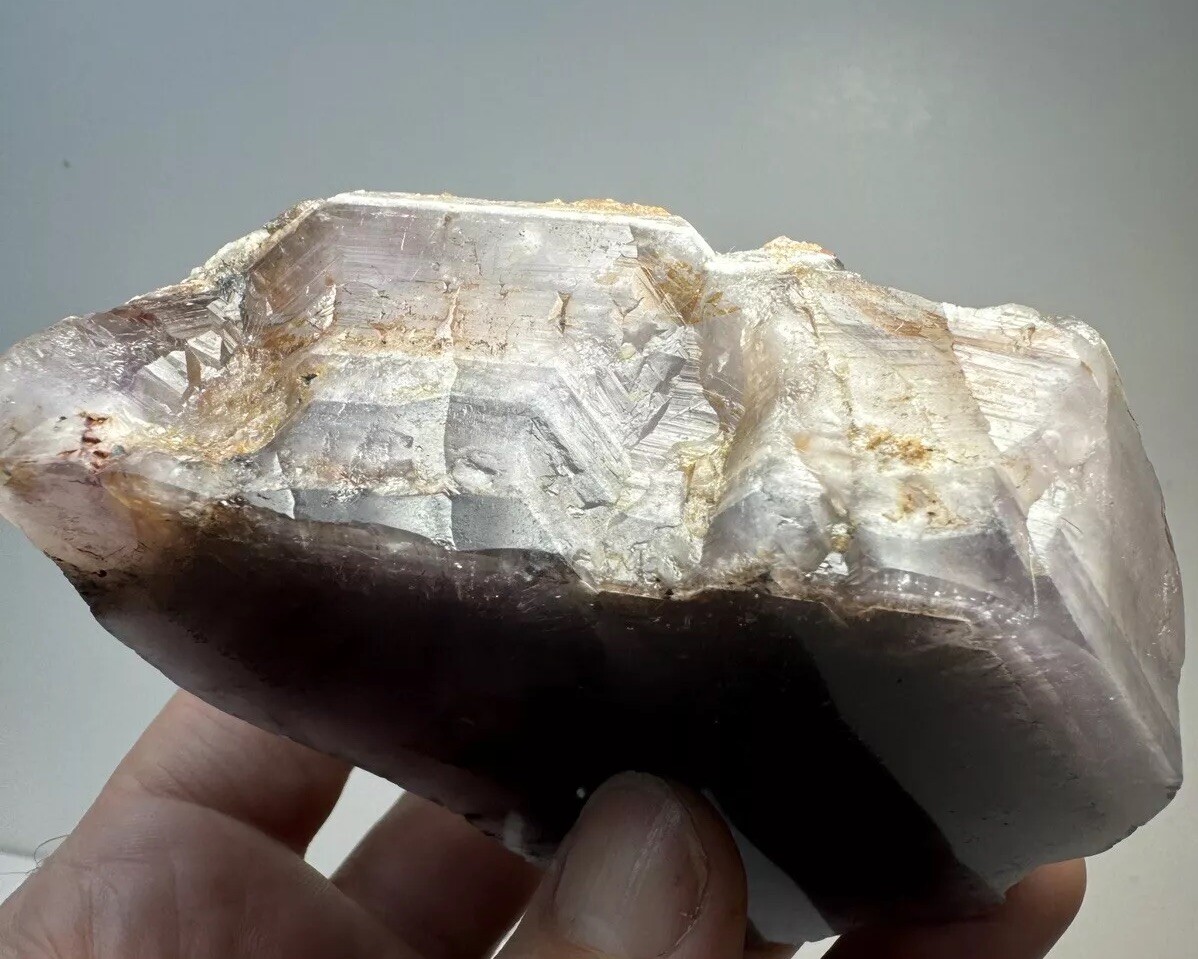 Auralite 23 Boreal Chevron Amethyst Crystal With Polished Face