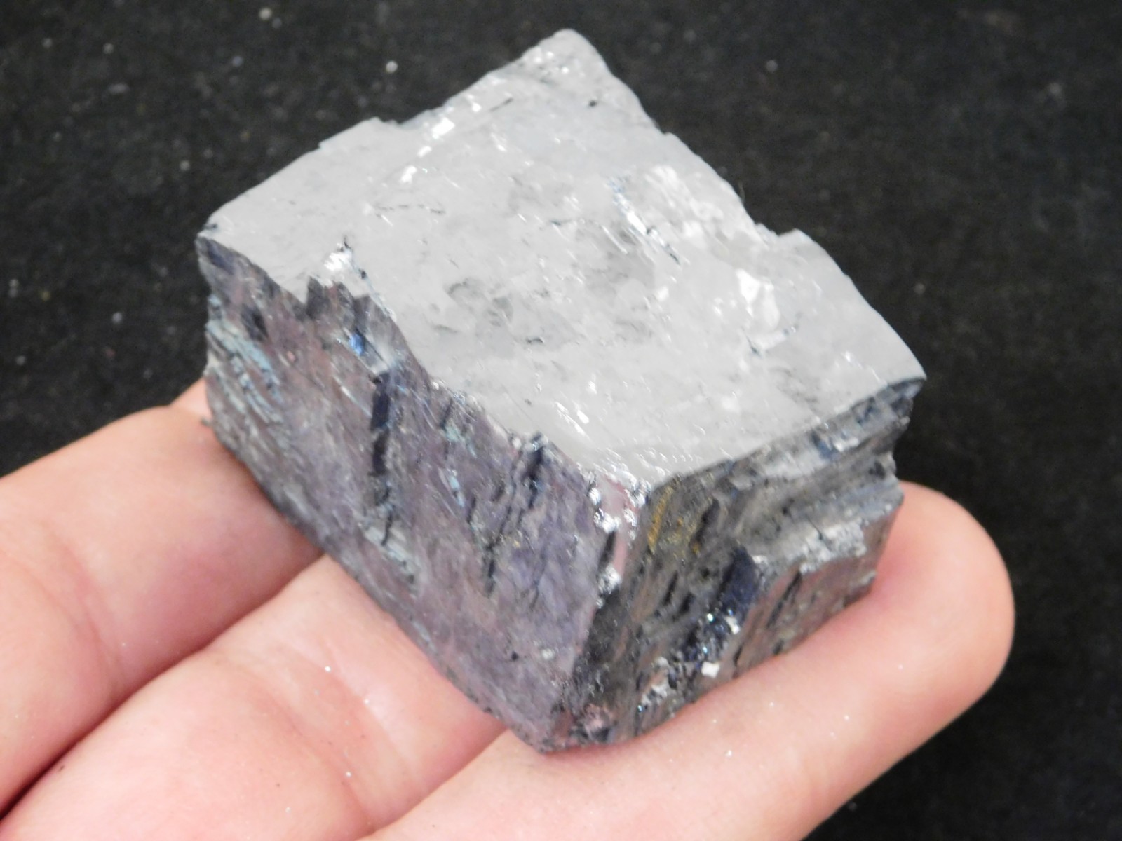 Larger! Super Shiny Stepped GALENA Crystal CUBE 100% Natural Missouri 231gr