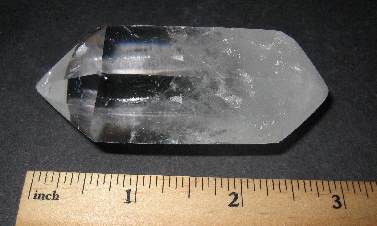 3″x1.35″ POLISHED DOUBLE TERMINATED NATURAL MANIFESTATION QUARTZ CRYSTAL 97g *2