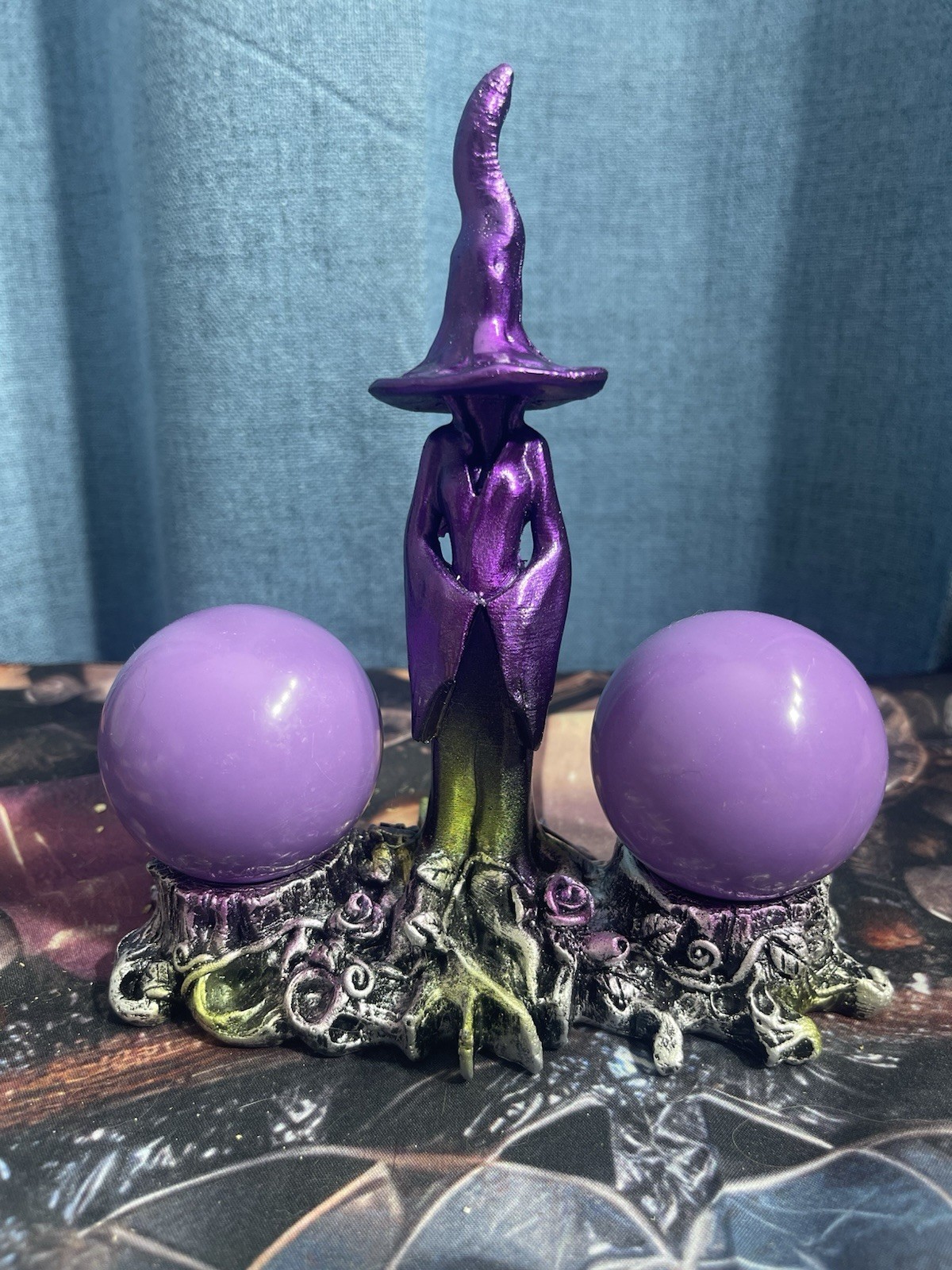 Crystals! 💜Purple Witch w/ 2 Purple Agate Spheres Set 🔥10% off today – now $63