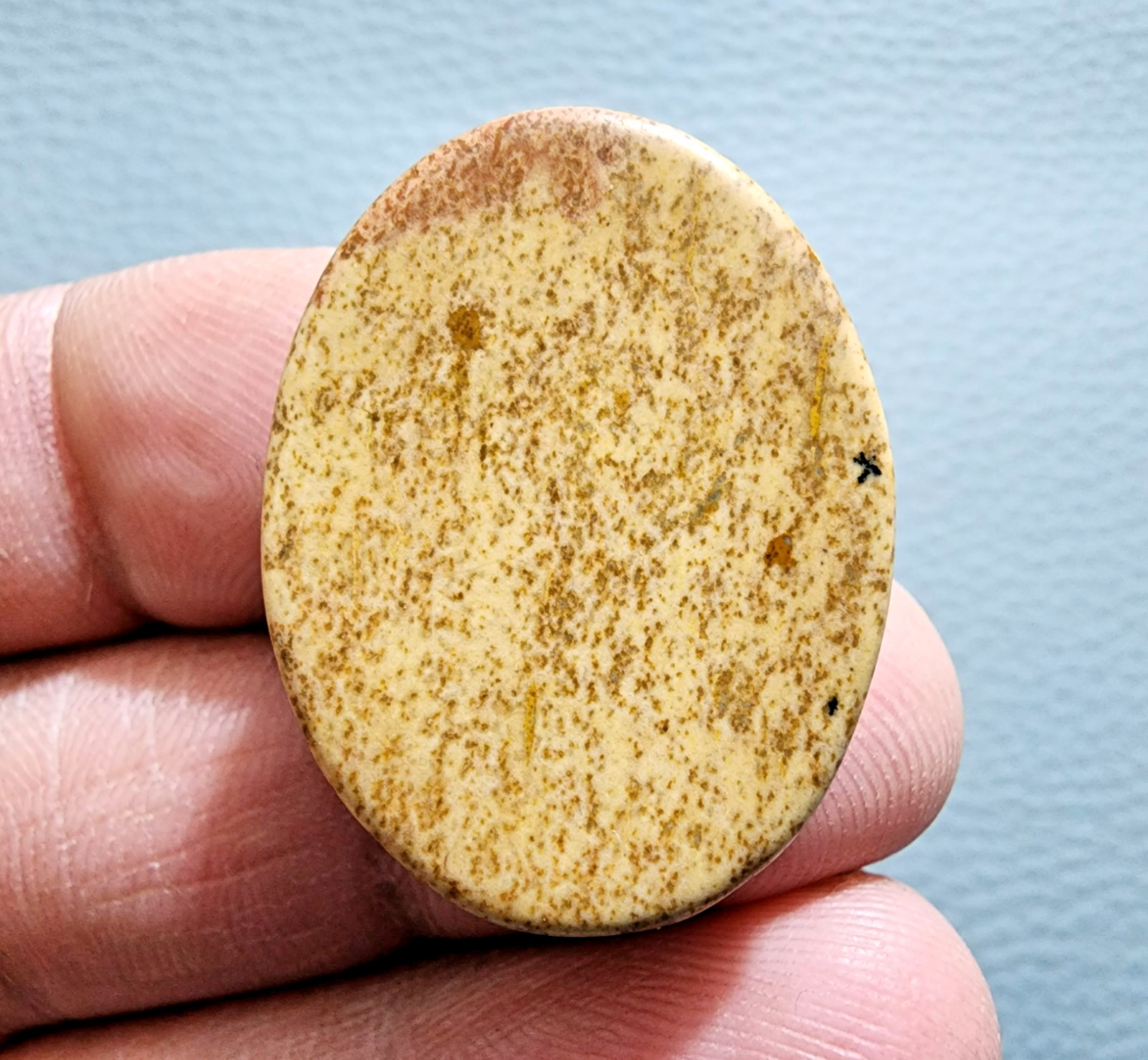 Natural 33.30ct Picture Jasper Oval Cabochon Gemstone – Rare Unique Jewelry Gem