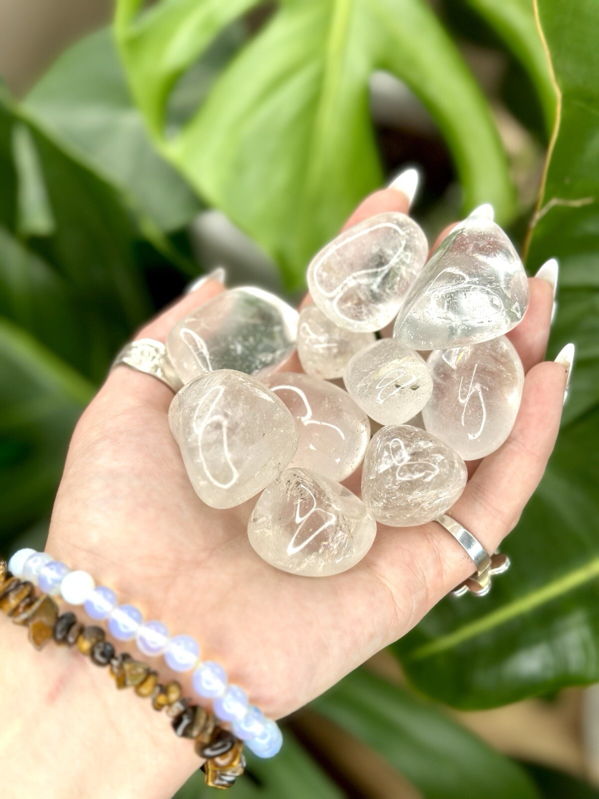 Clear Quartz Tumbled Crystal Stones, 1/2 inch to 2 inch, Grade AAA