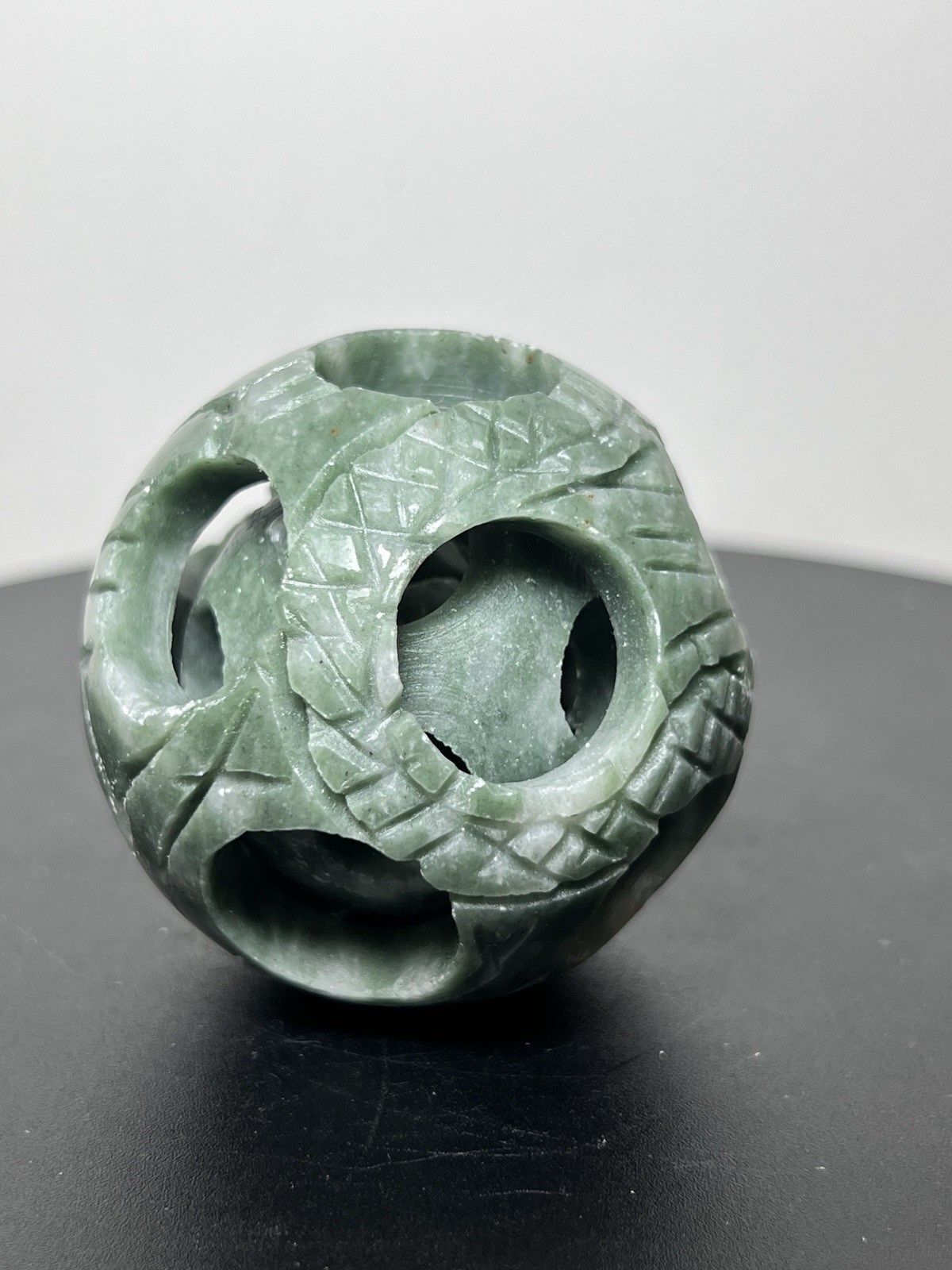 Jade 2 Piece 3-layer Puzzle Sphere Set – See description & pics for more details