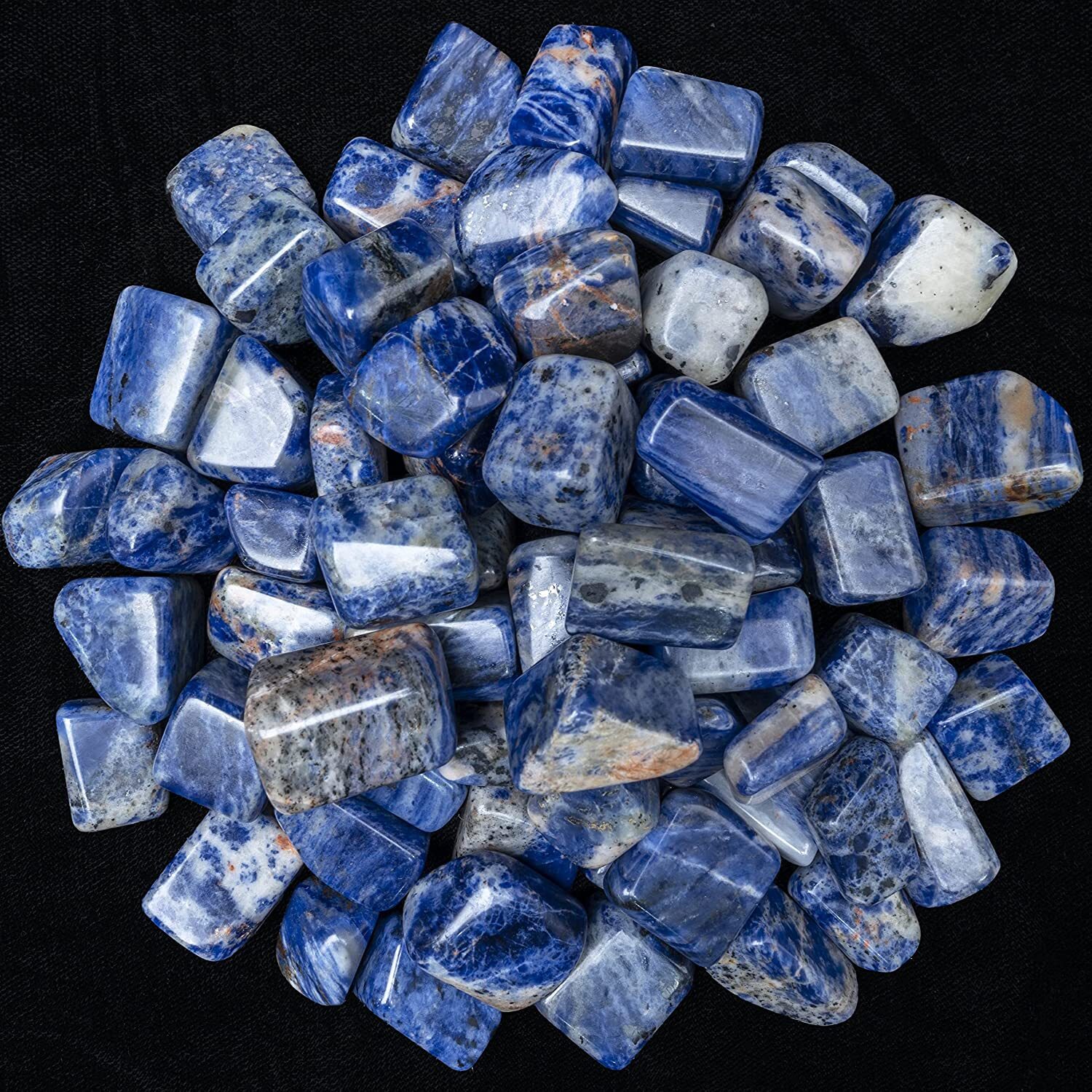 Tumbled Sodalite Polished Stones 1/2lb or 1lb Reiki Healing Chakra Balancing~
