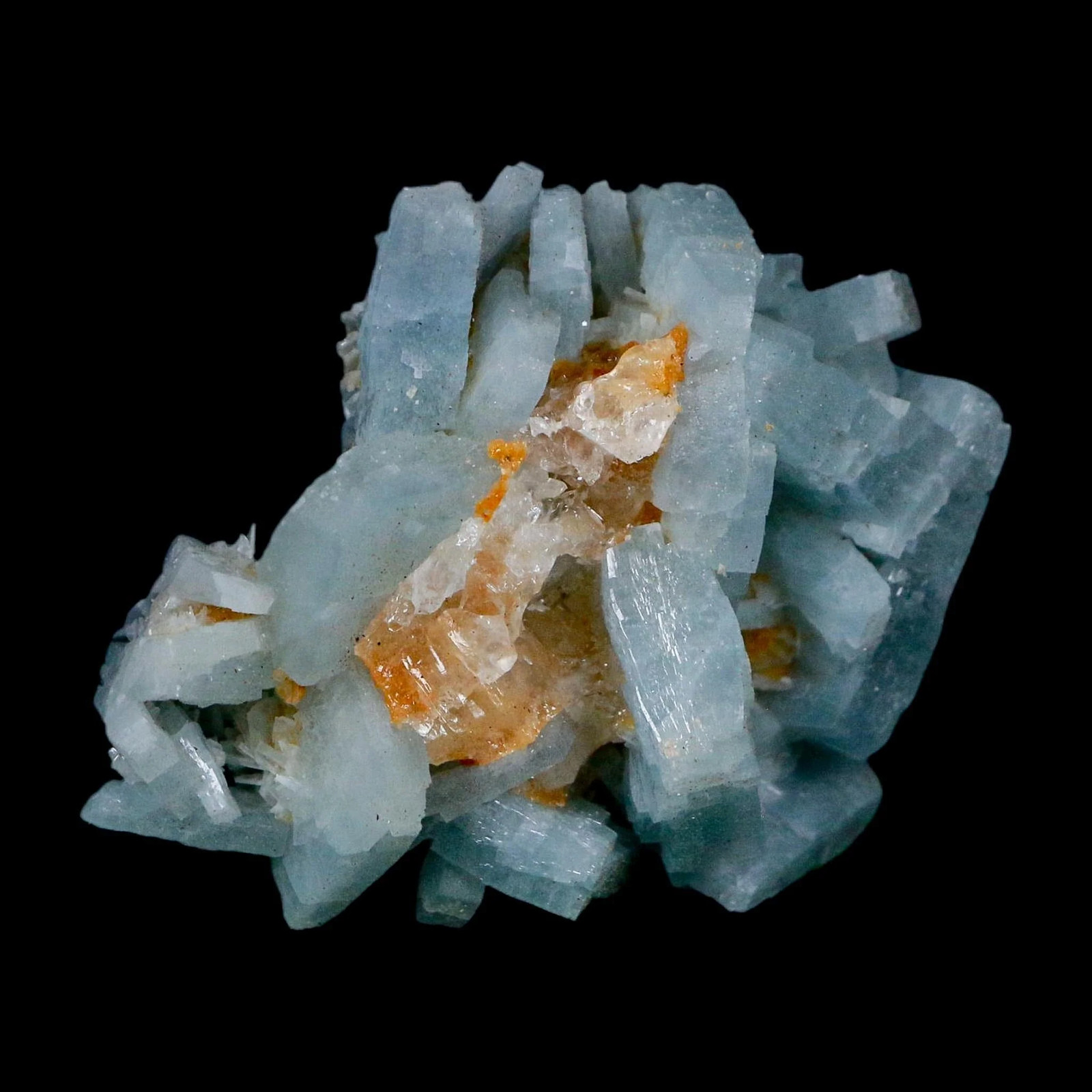 2.4″ Ice Blue Tabular Barite Blades Crystal Mineral Meknes-Tafilalet Morocco