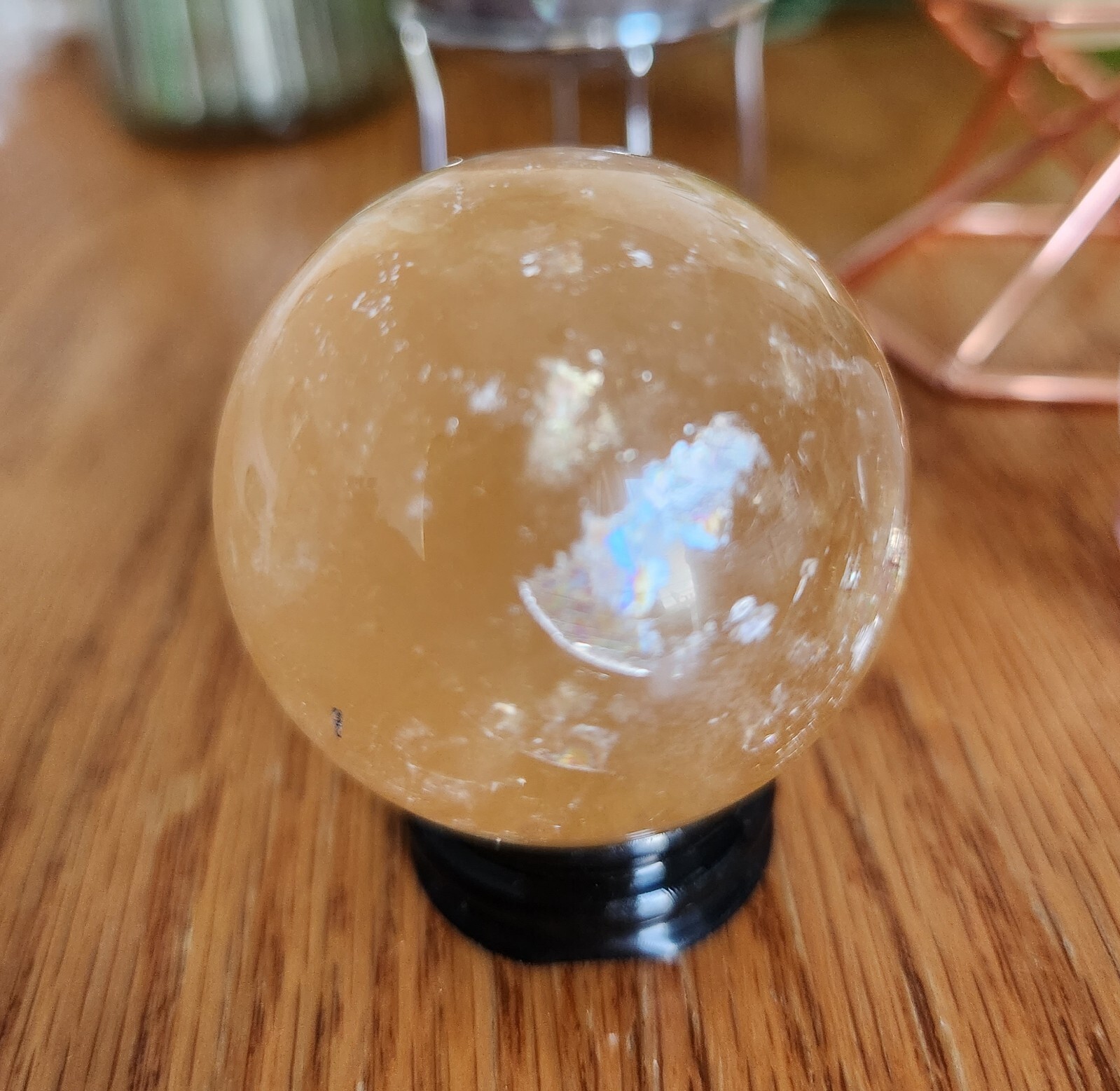 Sphere Bundle – Flashy Citrine (2), Flashy Clear Quartz, and Lavender Quartz