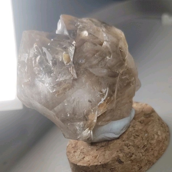 5cm Multi-Enhydro Smoky Citrine 2+Mobile Bubbles Brazilian Skeletal Quartz