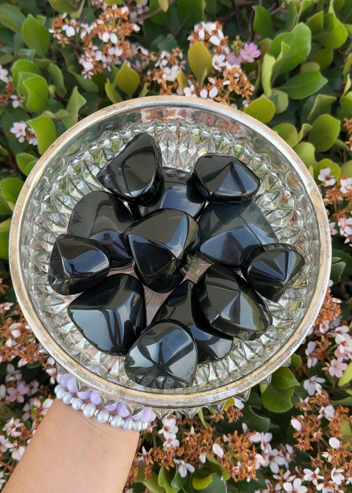 1 Pound LB Rainbow Obsidian Hearts B Grade Bull Wholesale Lot