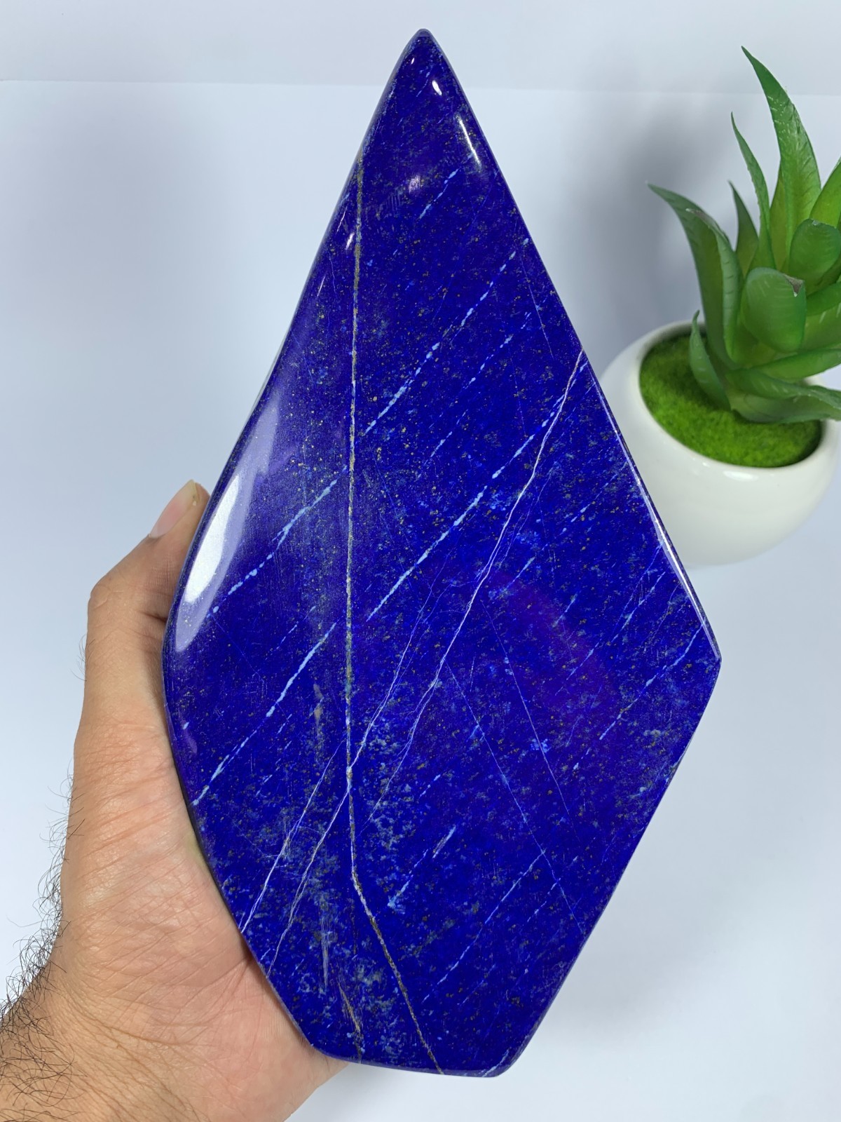 3.54lbs Lapis Lazuli Freeform Polished Tumble, Healing Crystal Rough Specimen