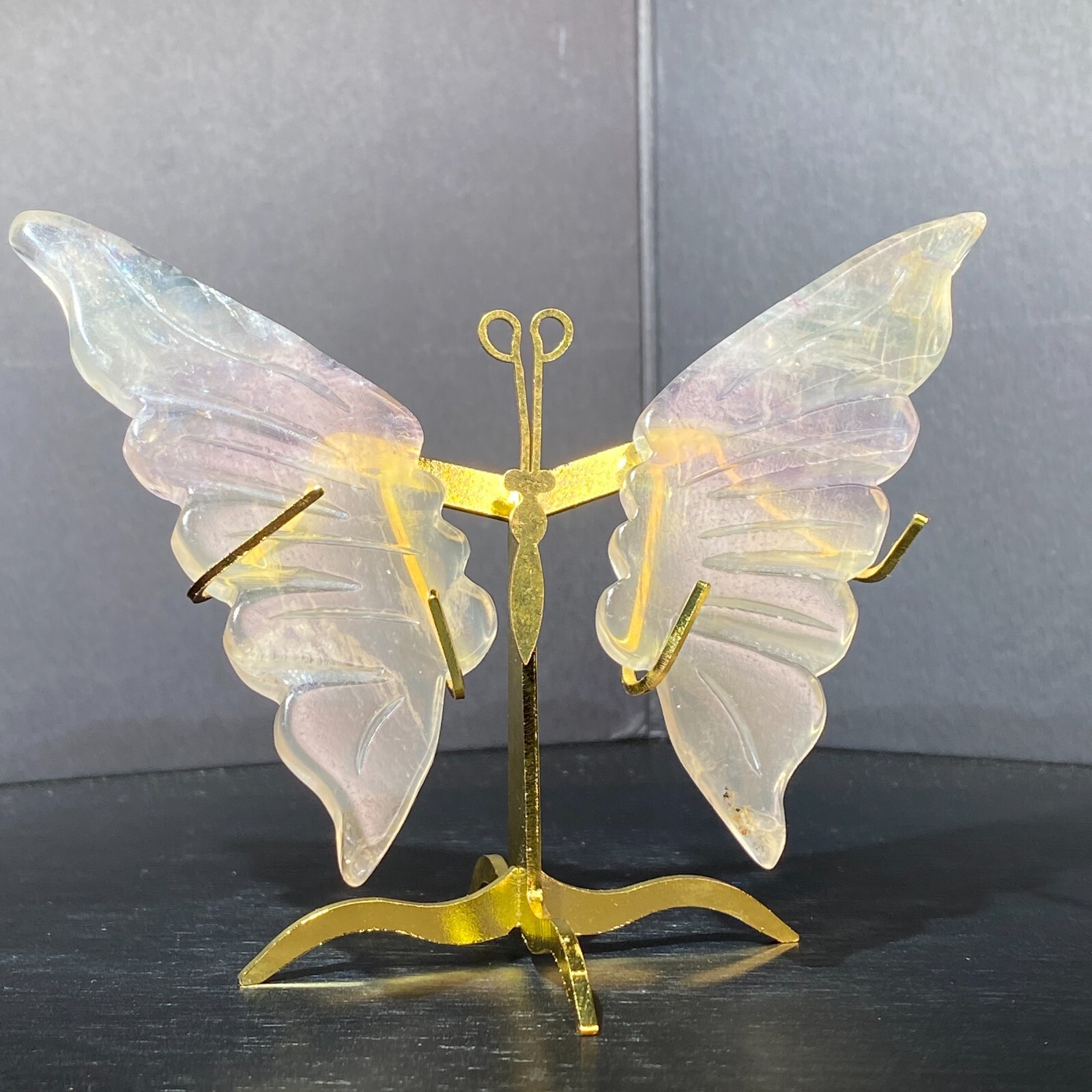 Natural colored butterfly fluorite quartz crystal flake mineral specimen