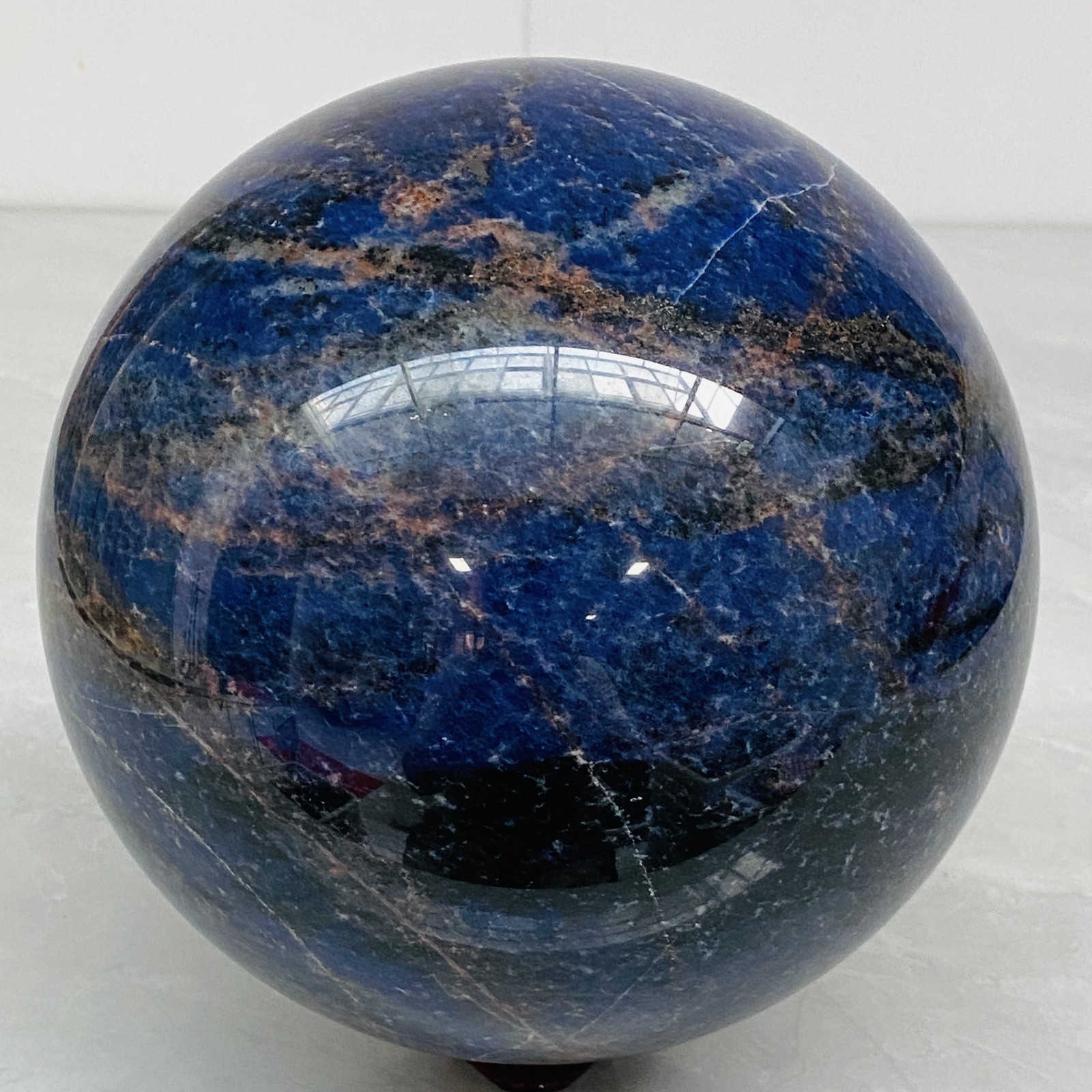 Blue Sodalite Ball Sphere Healing Crystal Natural Gemstone Quartz Stone 15.65LB