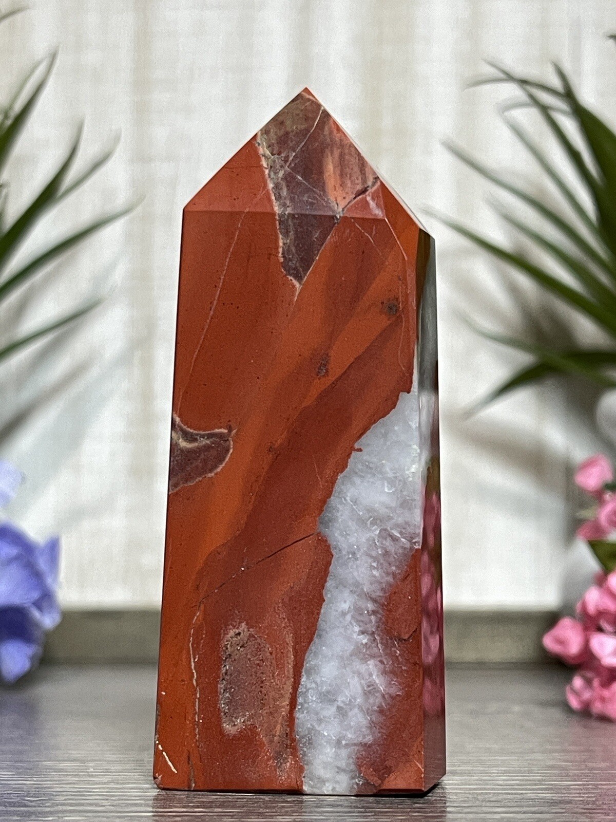 RED JASPER TOWER – Red Stone Rock Wand Witch Crystal Jasper Chakra Reiki Decor