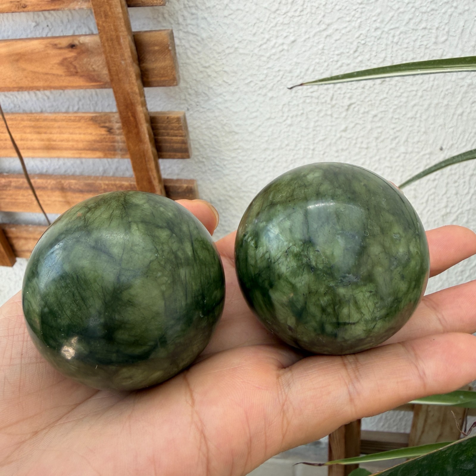 50mm Natural ophiolite Quartz Ball Crystal polished Sphere Healing energy gift