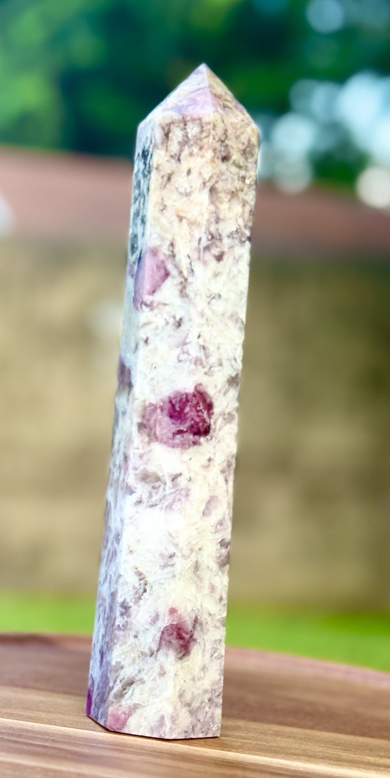 9 in. Pink Tourmaline Tower 598g
