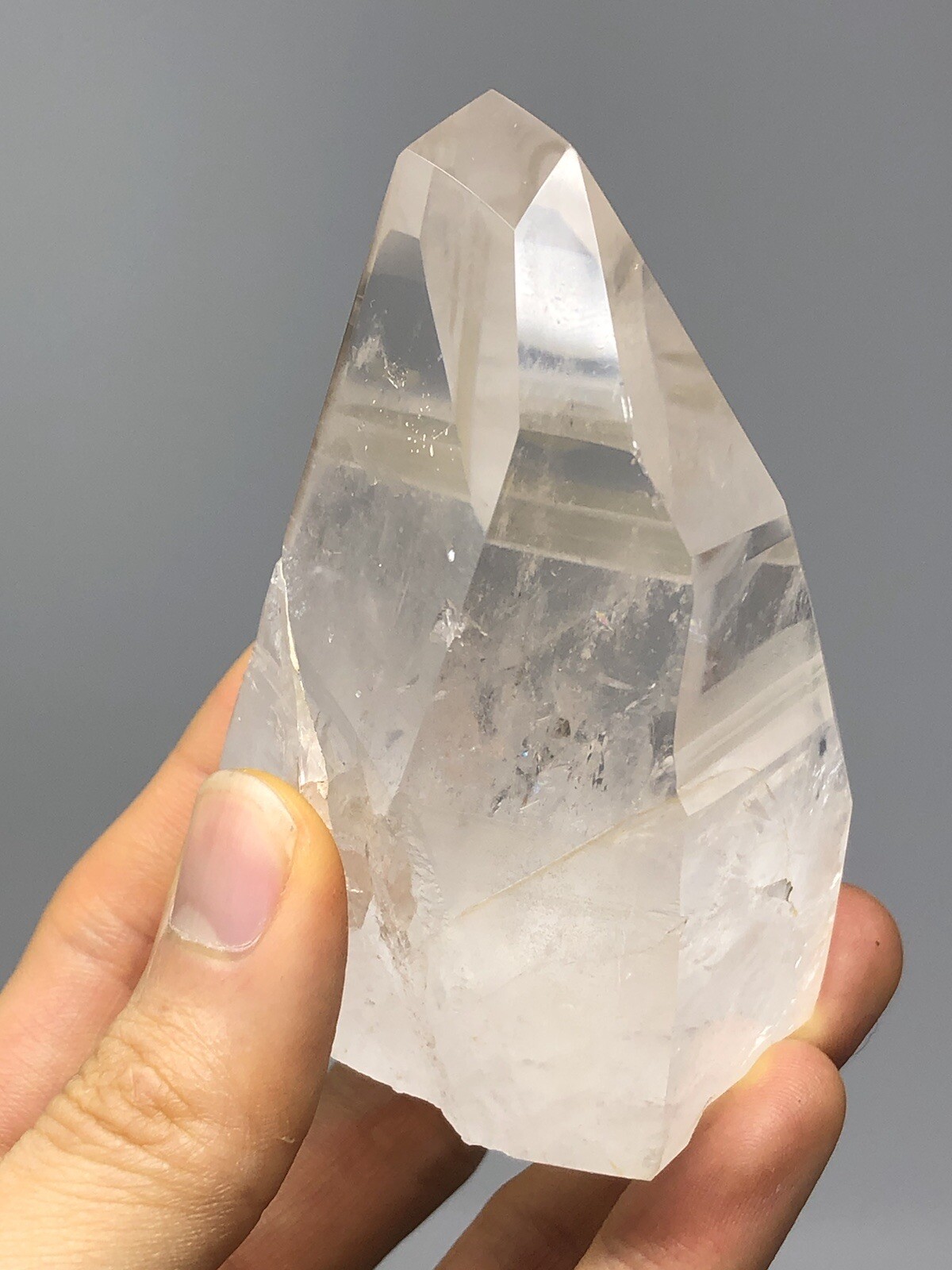 Lemurian Quartz Polished Tower Point LARGE 12.0oz Brazil Reiki Crystal N38