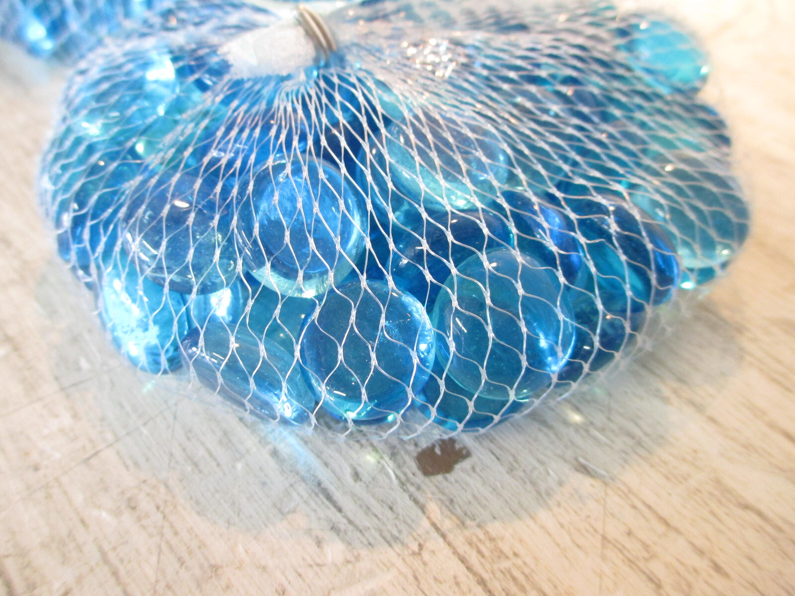 100 Count Aqua Blue Glass Gems Glass Stones Wedding, Party Decor