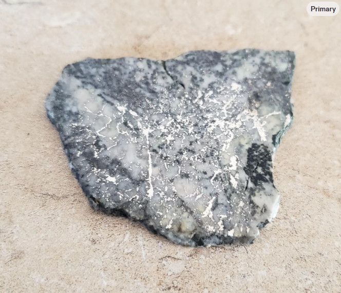 25g Native Silver Slice Ontario Canada | Silver | Lapidary Cutting Rock |