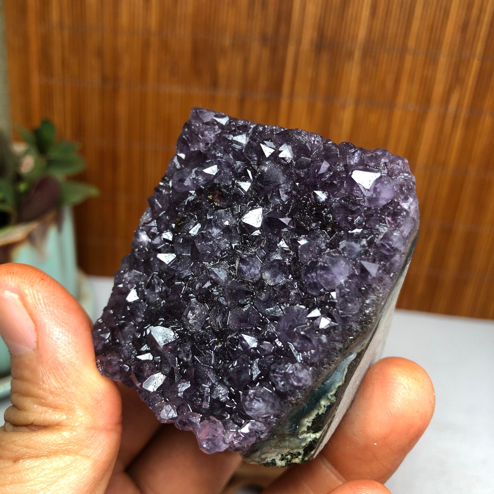 49mm NATURAL amethyst point purple Crystal Cluster Mineral Specimen 141g A1130