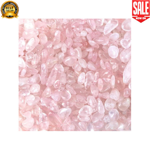 Rose Quartz Crystals 1lb Pink Crushed Chips Bulk Tumbled Stones Decorative Rocks