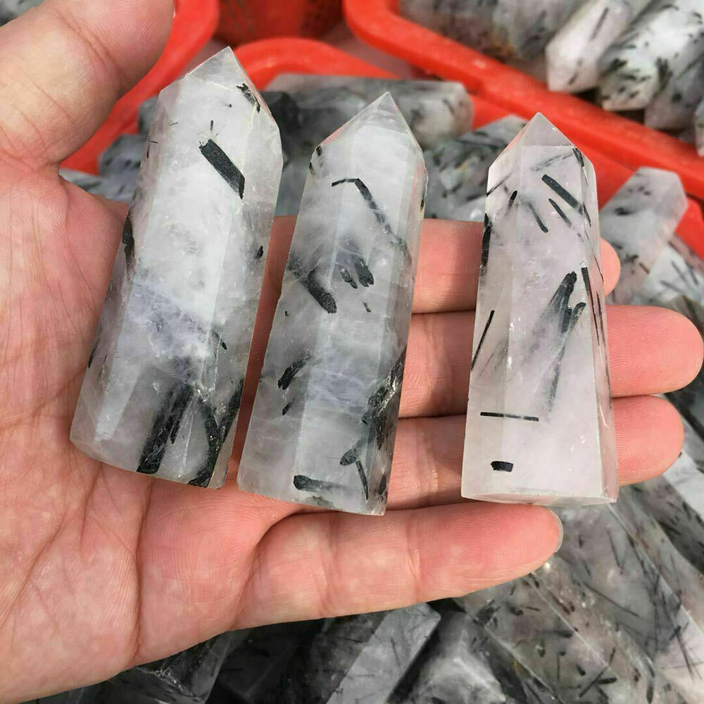 Natural Colorful 3-11CM Quartz Crystal Point Obelisk Hexagonal Healing Mineral#