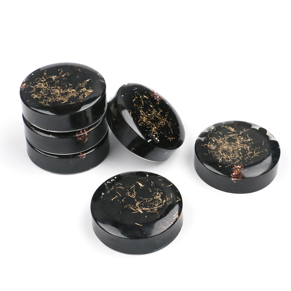3pcs/Set Black Shungite Orgone Busters 5G EMF Protection Energy Healing Orgonite