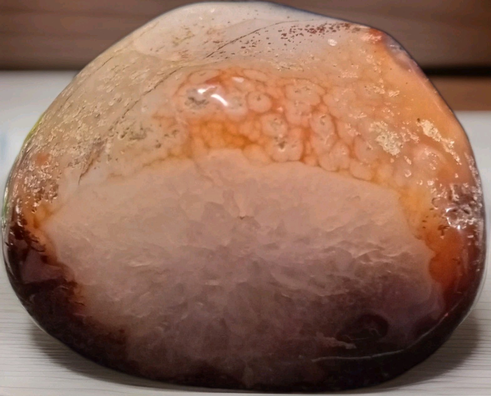 Natural Round Carnelian Agate Crystal 94g