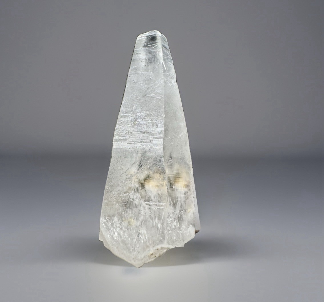 “Frost Phantom Spire” Natural Hashupi Himalayan Quartz Point Akashic Crystal