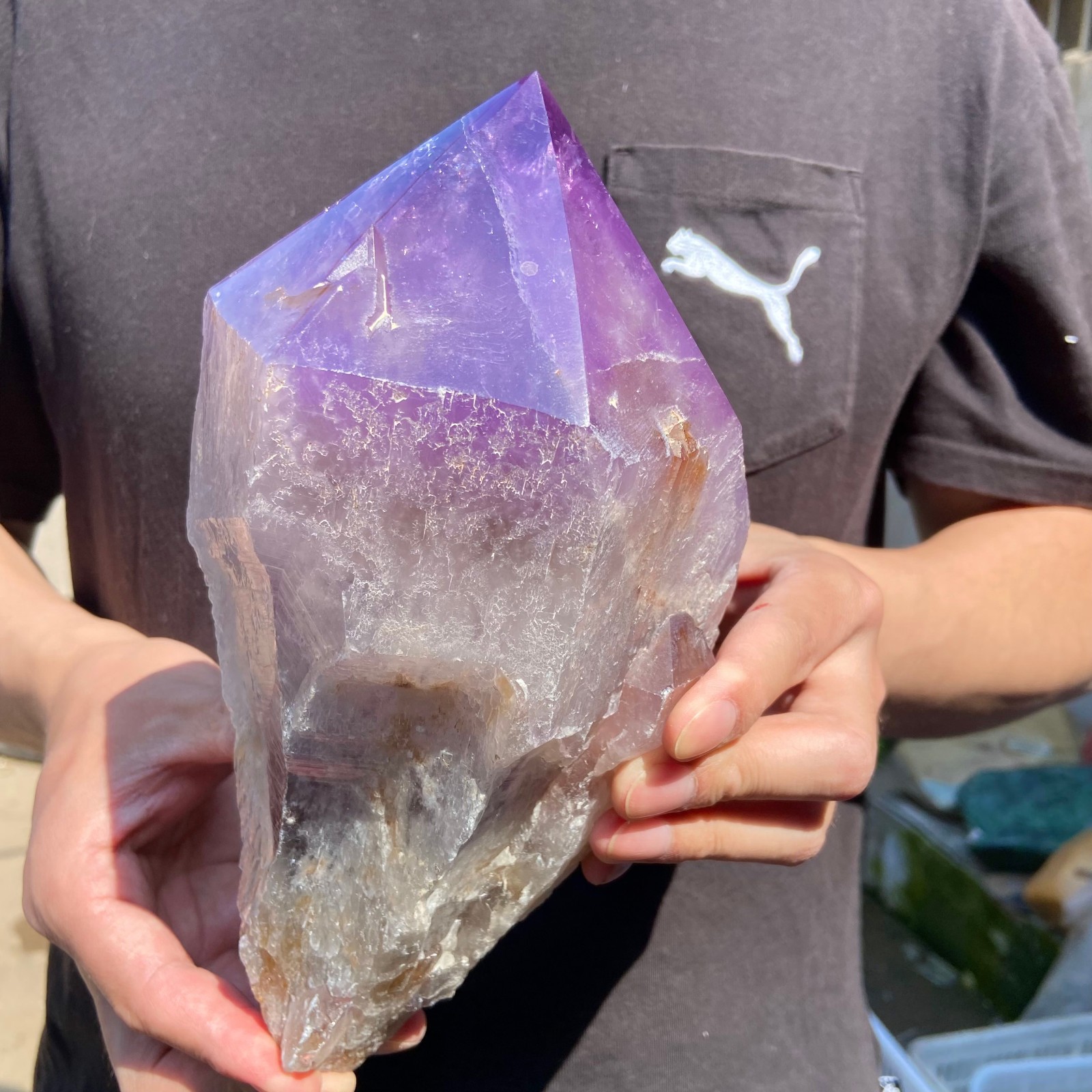 5.9lb Natural Amethyst Point quartz crystal polishing specimen Healing
