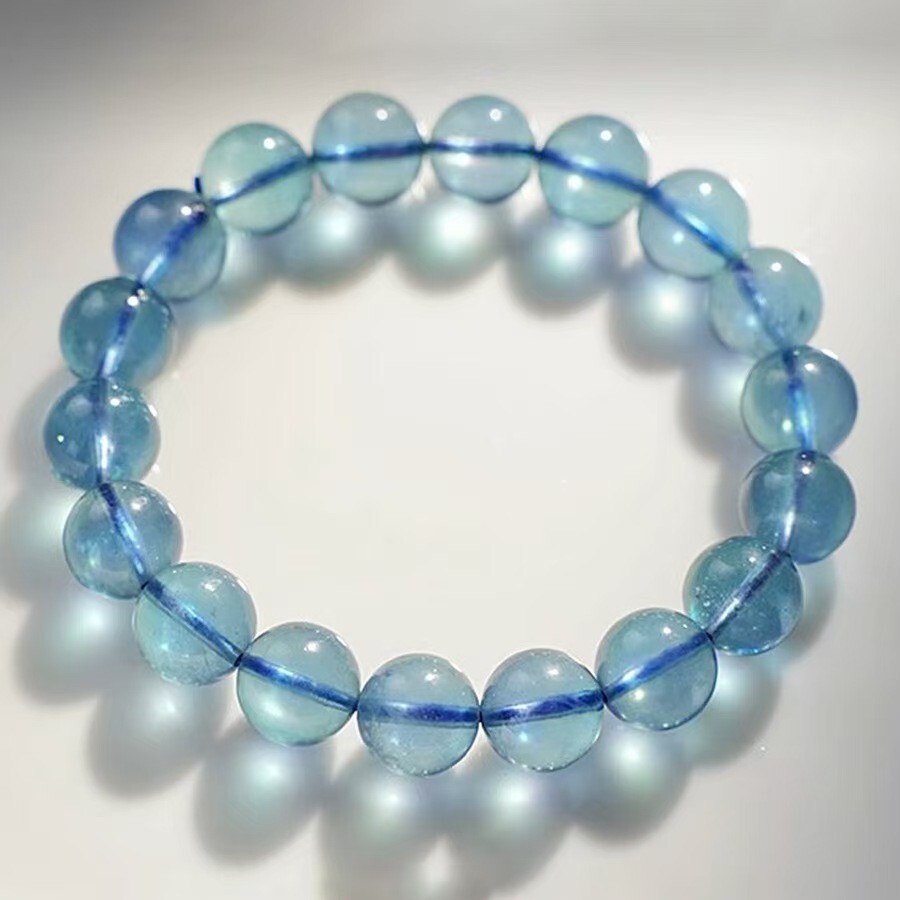 Natural Aquamarine Gemstone Blue Crystal Fashion Bracelet AAAA