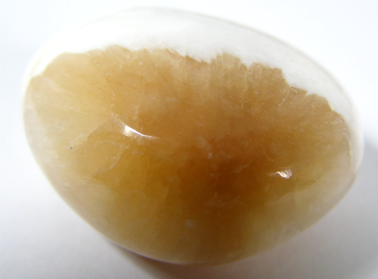 LARGE STILBITE & SCOLECITE COMBINATION CRYSTAL TUMBLESTONE 3.2 x 2.6 cm #8