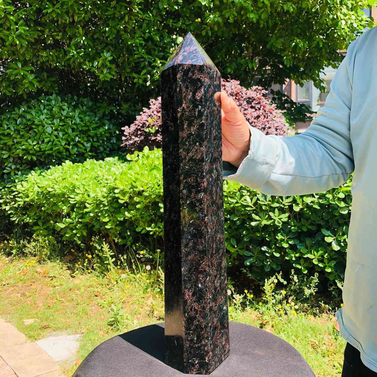 11.94LB Natural Fireworks Stone Obelisk Quartz Tower Crystal Wand Point Healing