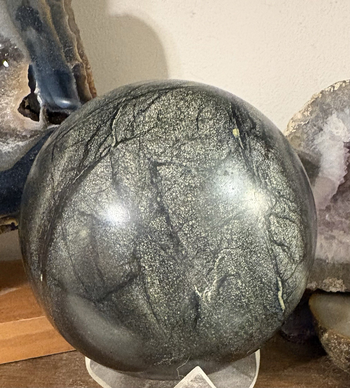 Silver Sheen Sphere Polished Stone