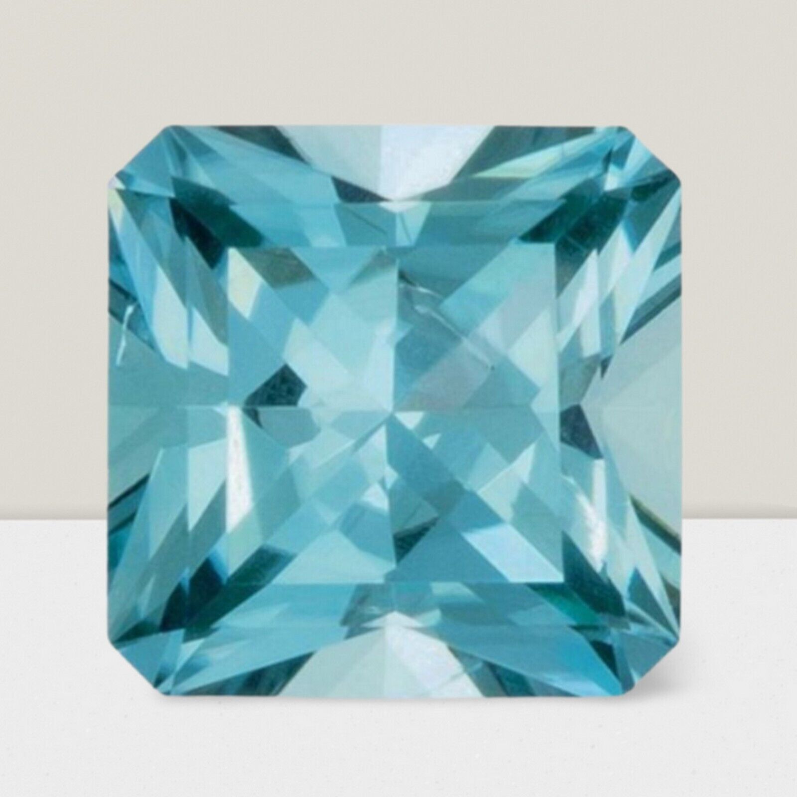 Blue Tourmaline Asscher Cut Gemstone 0.60 Cts – 5 mm Flawless Loose Gem