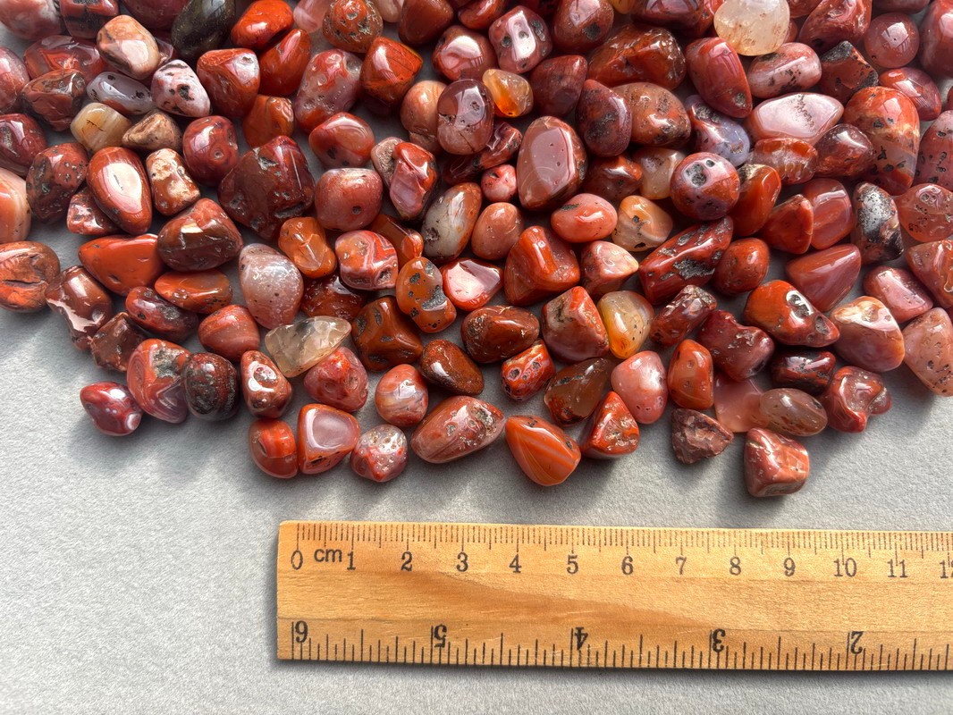 2000 Carat Bulk Red Agate Carnelian Polished Stone Mini Chip 250pcs+ Loose Stone