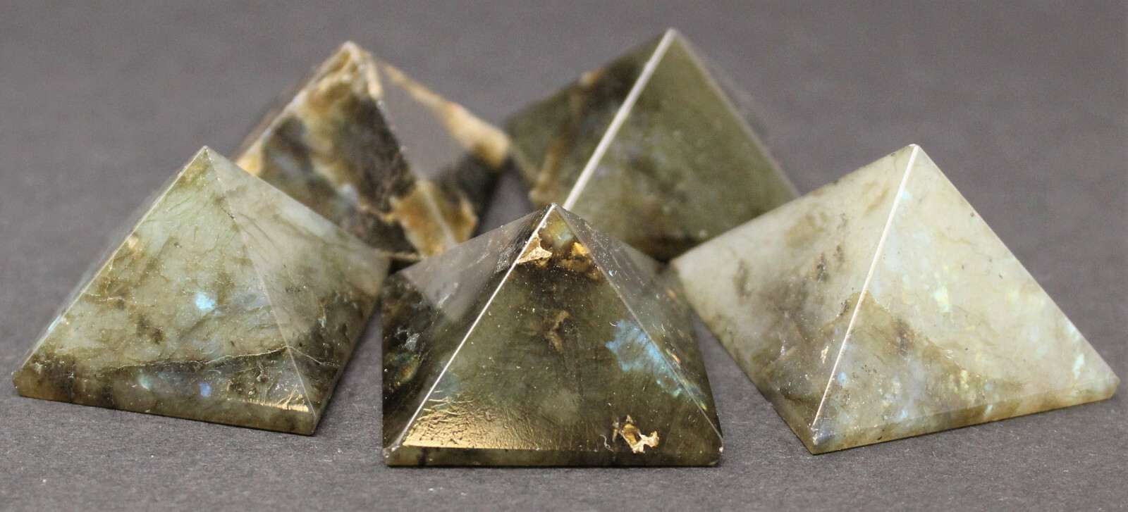 Labradorite Crystal Pyramid, Medium 1″ – 1.25″ (Reiki Labradorite Pyramid)