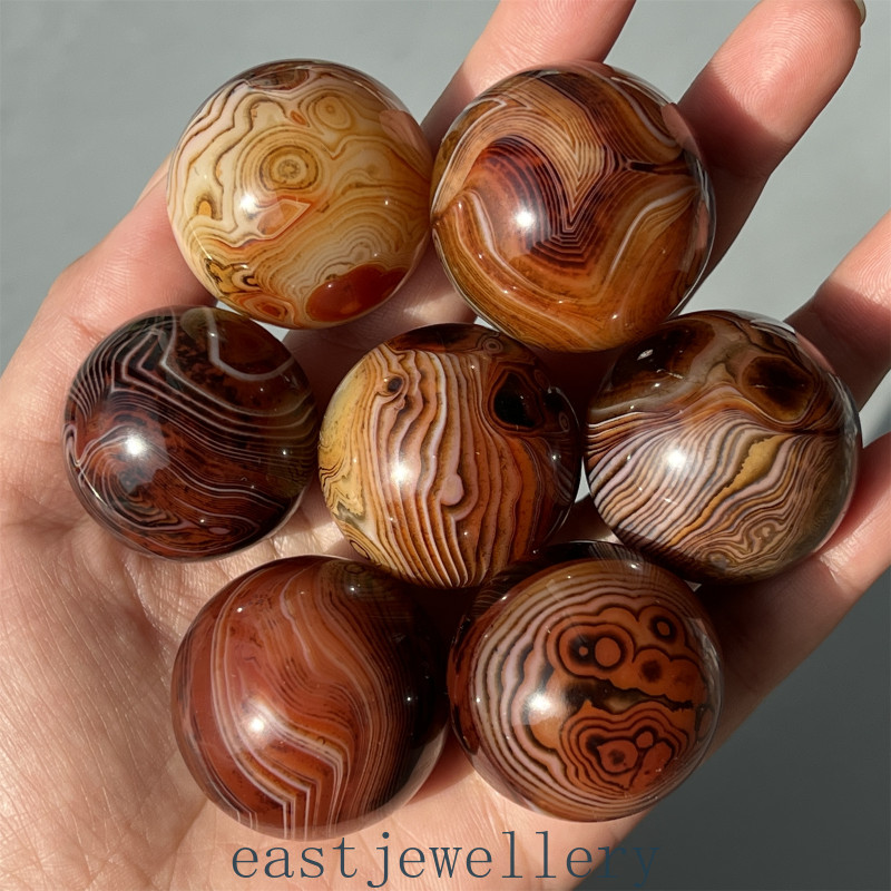 Natural Quartz Crystal lace agate Sphere Ball Reiki Divination ball 25mm+ 1PC