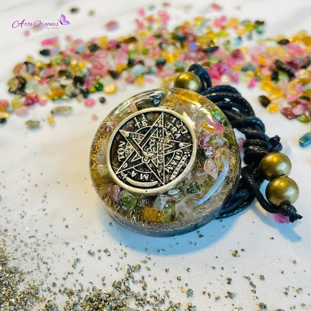 Orgone Necklace Tetragramaton Black Tourmaline Healing Crystals Stone Protect…