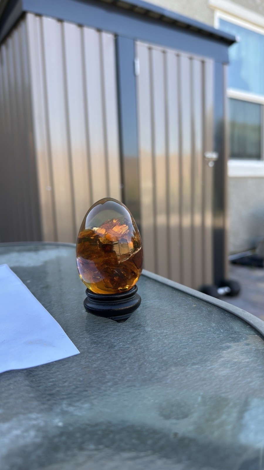 Solid natural amber egg 67.5 g cognac | handmade decorative collector unique