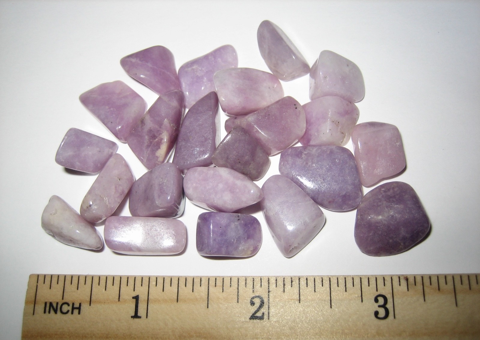 22 TUMBLED POLISHED 0.5″-0.7″ GEL LITHIUM SILICA PINK LEPIDOLITE STONES 45.9g *8