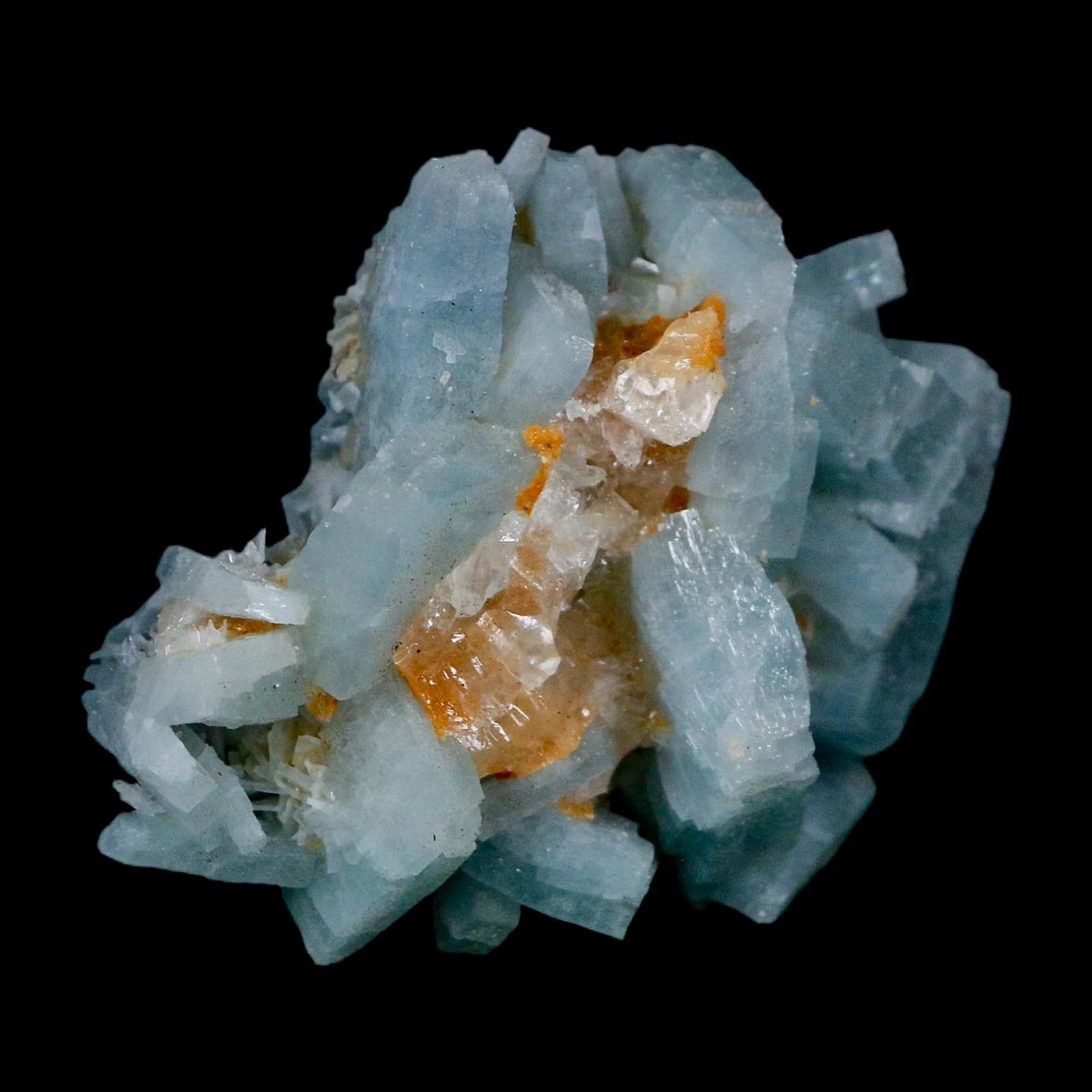 2.4″ Ice Blue Tabular Barite Blades Crystal Mineral Meknes-Tafilalet Morocco