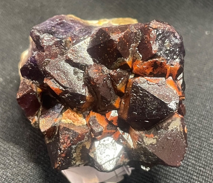 Alien amethyst in quartz in matrix cluster formation of natural mineral India