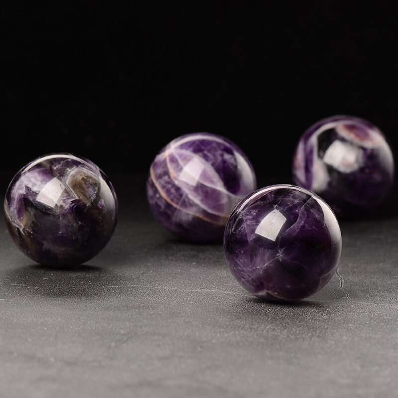 40mm Natural Dream Amethyst Reiki Healing quartz sphere ball crystal stone